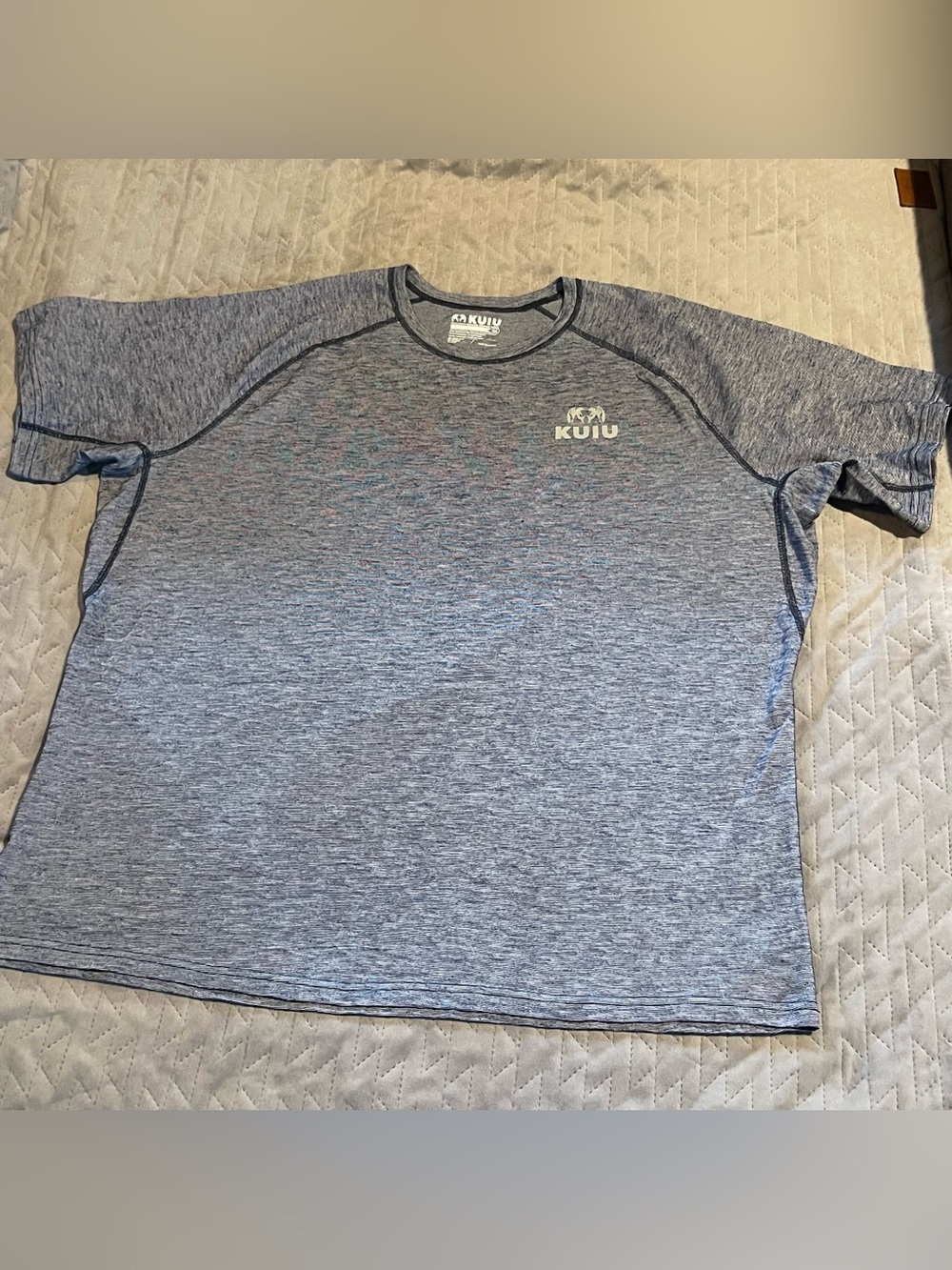 KUIU s/s striped merino wool blend shirt mens XXL NWOT